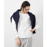 ホワイト | ワンポイント刺繍ロングスリーブカットソー | MICHEL KLEIN