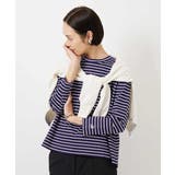 ボーダーバックフレアカットソー | MICHEL KLEIN | 詳細画像11 