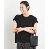 ブラック | [接触冷感]フレンチスリーブカットソー | MICHEL KLEIN