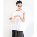 ホワイト | [WEB限定/接触冷感]フレンチスリーブペプラムカットソー | MICHEL KLEIN