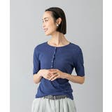 [アンサンブル対応]リングドットヘンリーネックTシャツ | MICHEL KLEIN | 詳細画像1 