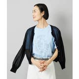 透明箔プリントボーダーTシャツ | MICHEL KLEIN | 詳細画像16 