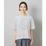 透明箔プリントボーダーTシャツ | MICHEL KLEIN | 詳細画像19 