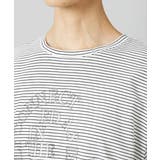 透明箔プリントボーダーTシャツ | MICHEL KLEIN | 詳細画像22 