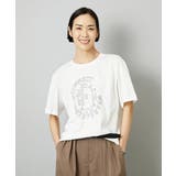 ホワイト | 透明箔プリントTシャツ | MICHEL KLEIN