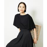 ブラック | ケープスリーブカットソー | MICHEL KLEIN