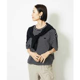 イニシャル刺繍Ｔシャツ(ボーダー柄） | MICHEL KLEIN | 詳細画像6 