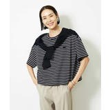 イニシャル刺繍Ｔシャツ(ボーダー柄） | MICHEL KLEIN | 詳細画像8 