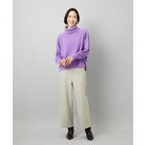 ［定番人気/新色追加］裏起毛ワイドクロップドパンツ(機能素材) | MICHEL KLEIN | 詳細画像3 