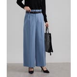 ブルー(55) | 2WAYストレッチハイウエストバレルパンツ | MICHEL KLEIN