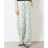 アイボリー系(80) | フラワープリントリラクシーパンツ(オリジナルプリント) | MICHEL KLEIN