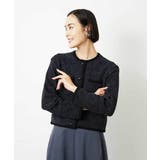 ブラック | ツィード調モールニットジャケット | MICHEL KLEIN