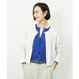 アイボリー | コンパクトクルーネックカーディガン | MICHEL KLEIN