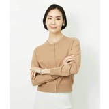 ベージュ | コンパクトクルーネックカーディガン | MICHEL KLEIN