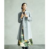 カーキ | [定番人気]Super100ウールビーバースタンドカラーコート | MICHEL KLEIN