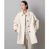 アイボリー | Super100ウールステンカラーコート | MICHEL KLEIN