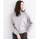 モカグレー | モックネックニット/洗える | MK MICHEL KLEIN