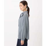 ボウタイ付き千鳥柄プリントブラウス/洗える | MK MICHEL KLEIN | 詳細画像14