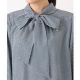 ボウタイ付き千鳥柄プリントブラウス/洗える | MK MICHEL KLEIN | 詳細画像16