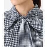 ボウタイ付き千鳥柄プリントブラウス/洗える | MK MICHEL KLEIN | 詳細画像17
