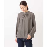 ボウタイ付き千鳥柄プリントブラウス/洗える | MK MICHEL KLEIN | 詳細画像30