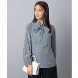 ボウタイ付き千鳥柄プリントブラウス/洗える | MK MICHEL KLEIN | 詳細画像9