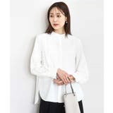 フロントピンタックレースブラウス/洗える | MK MICHEL KLEIN | 詳細画像1