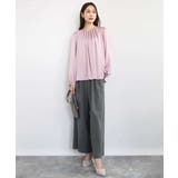 ウェーブサテンタックディティールブラウス/洗える | MK MICHEL KLEIN | 詳細画像10 