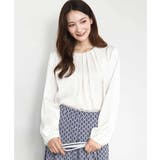 ウェーブサテンタックディティールブラウス/洗える | MK MICHEL KLEIN | 詳細画像2 