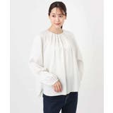 ウェーブサテンタックディティールブラウス/洗える | MK MICHEL KLEIN | 詳細画像20 