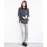 ボウタイ風幾何柄ブラウス/洗える | MK MICHEL KLEIN | 詳細画像4 