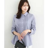 ブルー | ストレッチジャージシャツ/洗える | MK MICHEL KLEIN