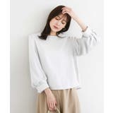 ライトグレー | ボリュームスリーブブラウス/撥水/防シワ/洗える | MK MICHEL KLEIN