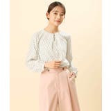 ダイヤドット幾何学柄ブラウス/洗える | MK MICHEL KLEIN | 詳細画像12