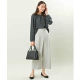 ダイヤドット幾何学柄ブラウス/洗える | MK MICHEL KLEIN | 詳細画像4