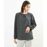 ダイヤドット幾何学柄ブラウス/洗える | MK MICHEL KLEIN | 詳細画像7