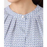 幾何柄バンドカラーブラウス/洗える | MK MICHEL KLEIN | 詳細画像13 