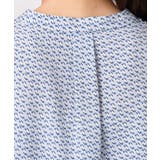 幾何柄バンドカラーブラウス/洗える | MK MICHEL KLEIN | 詳細画像14 