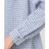 幾何柄バンドカラーブラウス/洗える | MK MICHEL KLEIN | 詳細画像15 