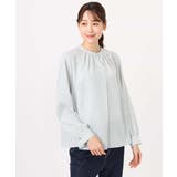 幾何柄バンドカラーブラウス/洗える | MK MICHEL KLEIN | 詳細画像18 