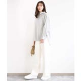 ストライプ柄サッカーシャツブラウス/洗える | MK MICHEL KLEIN | 詳細画像12 