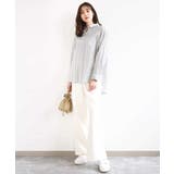 ストライプ柄サッカーシャツブラウス/洗える | MK MICHEL KLEIN | 詳細画像13 