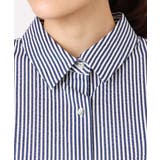 ストライプ柄サッカーシャツブラウス/洗える | MK MICHEL KLEIN | 詳細画像17 