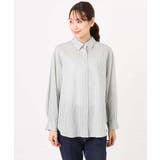 ストライプ柄サッカーシャツブラウス/洗える | MK MICHEL KLEIN | 詳細画像24 