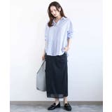 ストライプ柄サッカーシャツブラウス/洗える | MK MICHEL KLEIN | 詳細画像3 