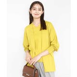 マスタード | ドルマン袖カーディガン×半袖プルオーバー ニットアンサンブル/洗える | MK MICHEL KLEIN