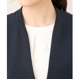 Vネックノーカラージレ/制菌加工/洗える | MK MICHEL KLEIN | 詳細画像3
