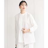 グレージュ | Vネックノーカラージレ/制菌加工/洗える | MK MICHEL KLEIN