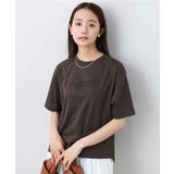 ブラウン | リラックスシルエット ロゴTシャツ/接触冷感/洗える | MK MICHEL KLEIN