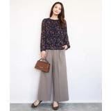 ストレートワイドシルエットパンツ（無地・チェック）/洗える | MK MICHEL KLEIN | 詳細画像15 